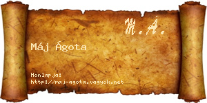 Máj Ágota névjegykártya
